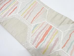 アンティーク 亀甲に横段模様織り出し袋帯(材料)